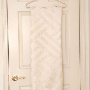 NWOT. Dainty Home Luxurious Satin 3D Design Champagne Color Curtains (2 Panels).